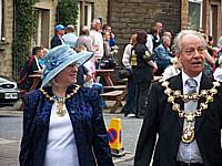 Rochdale Mayoress Anni Jones and Mayor Robin Parker lead the parade Photographer: Jan Harwood, Rochdale Online News